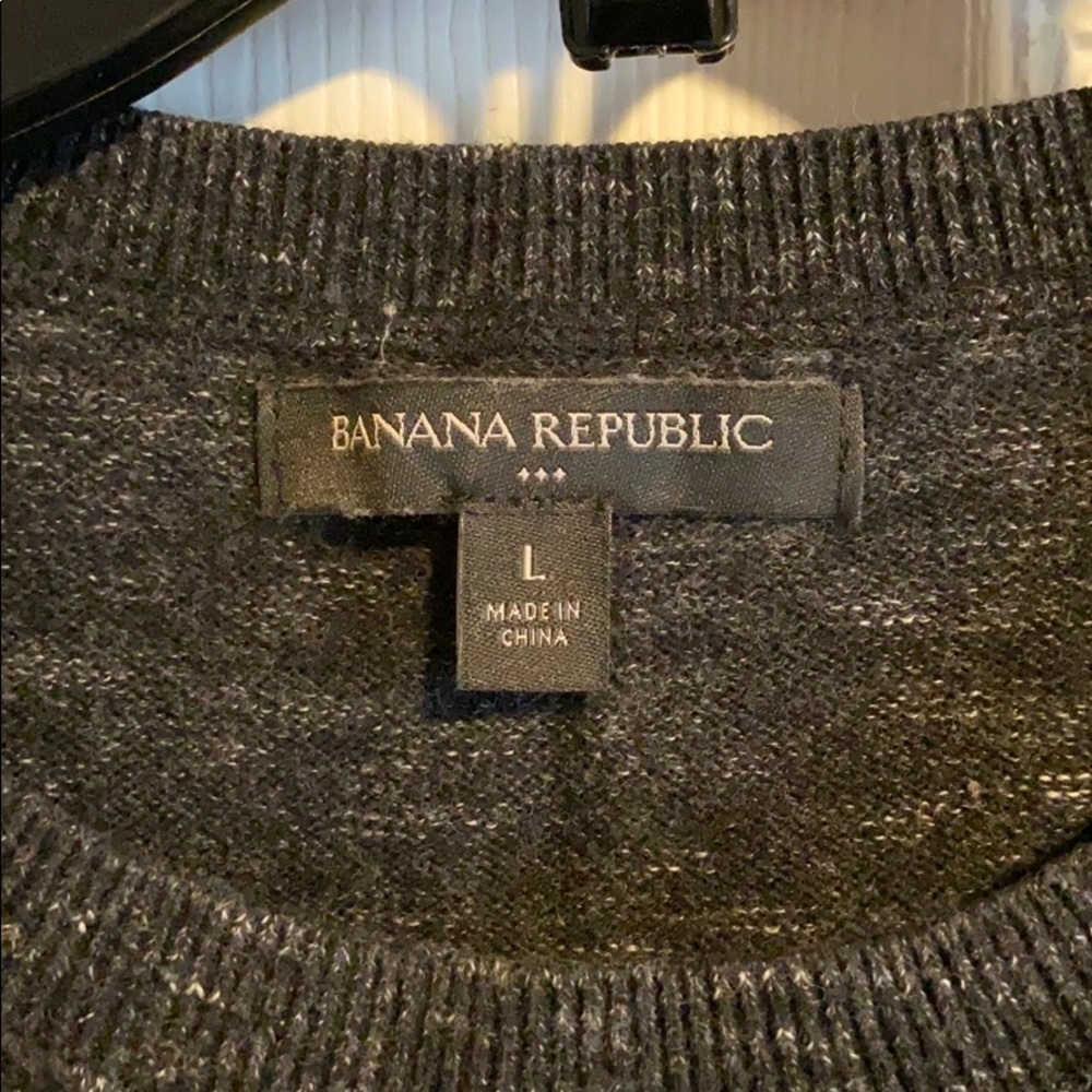 Banana Republic Dark Gray/ Black Sweater Large